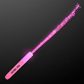 60 Day Custom Pink Flashing Stick Wand w/ Pink Sparkle Fibers